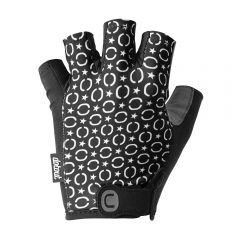 Dotout GALAXY ženske kratke kolesarske rokavice črne/bele