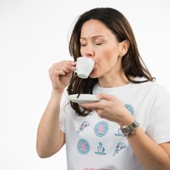 Primož Roglič TASTE THE GIRO ženska majica s kratkimi rokavi bela