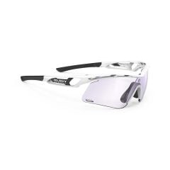 Rudy Project TRALYX+ Slim White Gloss ImpactX 2 Laser Purple kolesarska očala bela